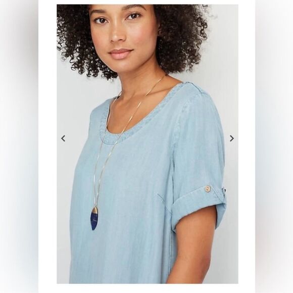 J.jill denim indigo how-low dress size MP - Picture 8 of 13